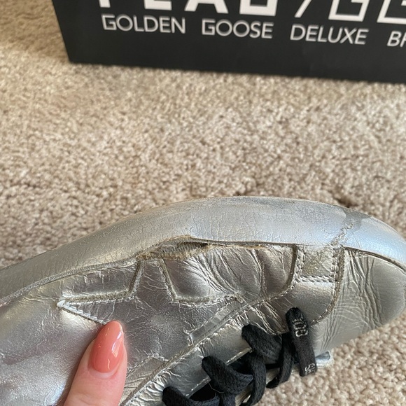 Women’s Silver Golden Goose Sneakers - Picture 6 of 7
